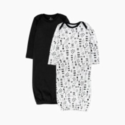 Honest Baby Clothing 2-Pack Organic Cotton Sleeper Gowns - Pattern Play, 0-6 M, 2