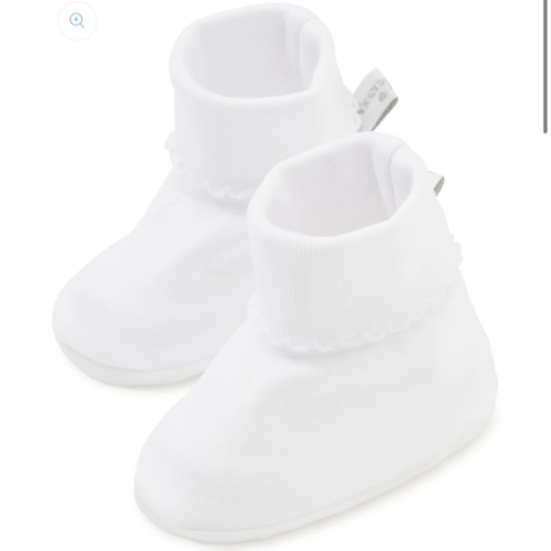 White Kissy Basics Booties