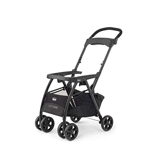Chicco KeyFit Caddy Frame Stroller, Accepts all Chicco Infant Car Seats, Adjustable Handle, Parent Tray | Black/Black