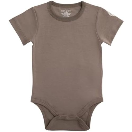 Short Sleeve Bodysuit, 100% Organic Cotton Baby Clothes, Baby Singlet, Safety Pocket for Security Tracker