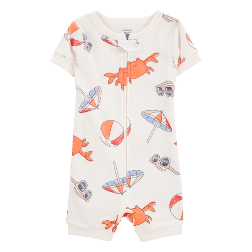 Baby 1-Piece Beach Crab 100% Snug Fit Cotton Romper Pajamas - Ivory - Carter's | Carter's