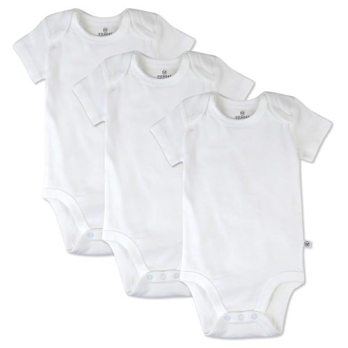 Motherhood Maternity HonestBaby 3-Pack Short Sleeve Bodysuits One-Piece 100% Organic Cotton for Infant Baby Boys, Girls, Unisex