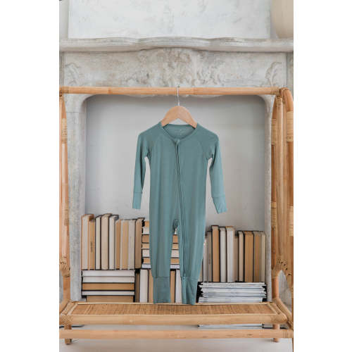 Zippered Romper in Sea