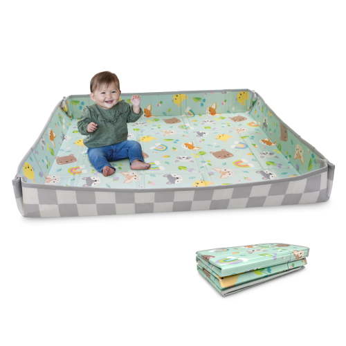 Infantino Extra-Large Foldable Soft Foam Playmat with Animal Pals