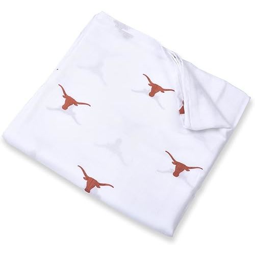 University of Texas, Austin Muslin Swaddle Blanket 47x47in, Texas Longhorns Swaddle