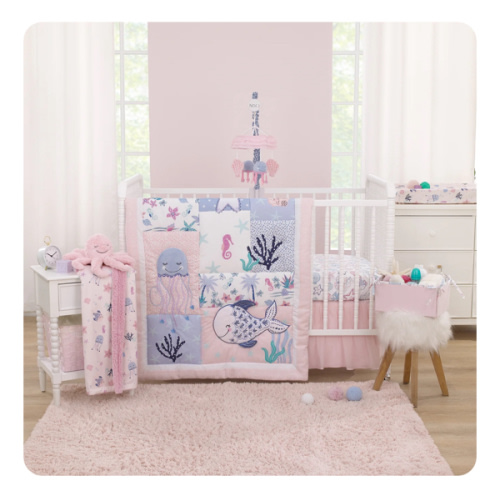 NoJo Mermaid Lagoon Pink, Blue and White Undersea Friends, Fish, Coral – NoJo Baby