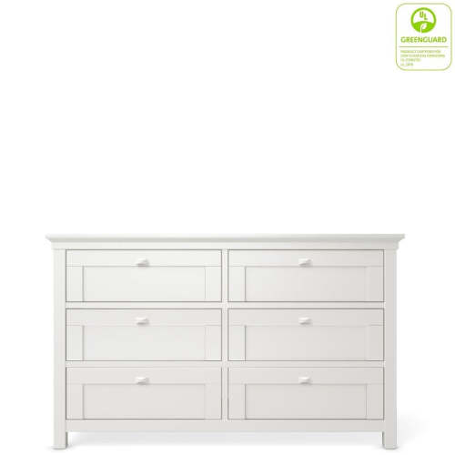 Karisma Double Dresser by Romina Furniture | 100% Solid Wood | Nursery - Color Bianca Satinato
