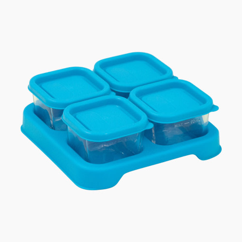 GREEN SPROUTS Fresh Baby Food 2oz Glass Cubes (4 Pack) - Aqua