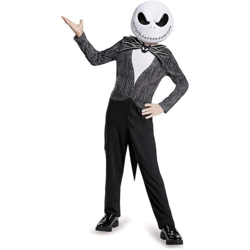 Nightmare Before Christmas Jack Skellington Costume for Kids, Official Nightmare Before Christmas Costume, Medium (7-8)
