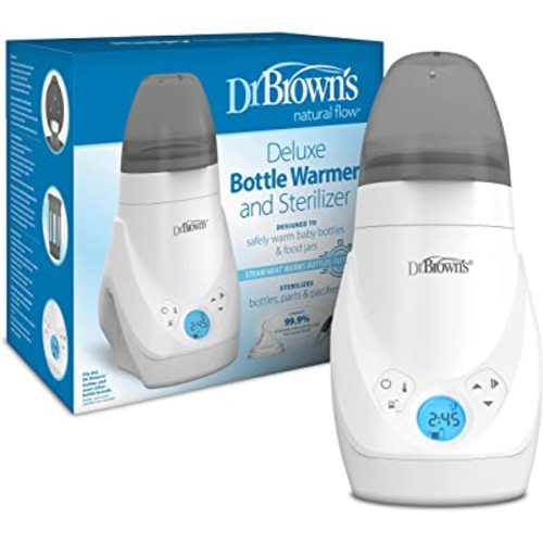 Dr. Brown's Deluxe Baby Bottle Warmer and Sterilizer for Formula, Breast Milk, and Baby Food Jars