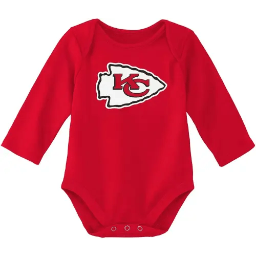 Outerstuff NFL Newborn & Infants 0-24 Months Official Primary Logo Long Sleeve Creeper Bodysuit Romper
