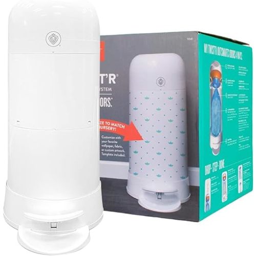 Prince Lionheart MY TWIST’R™ Diaper Disposal System | Outsmart Odors| Drop – Step - Done® | Easy to use | Designed to Last | High Capacity Bags | Personalize to Match Nursery