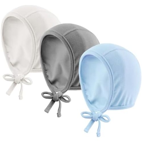 JANGANNSA Newborn Baby Hospital Hat Infant Set Head Cap Lovely Ears Belt Beanie 0-6Months