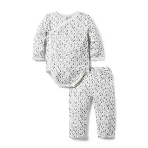 Newborn Grey Forest Friends Baby Forest Friends Wrap Matching Set by Janie and Jack