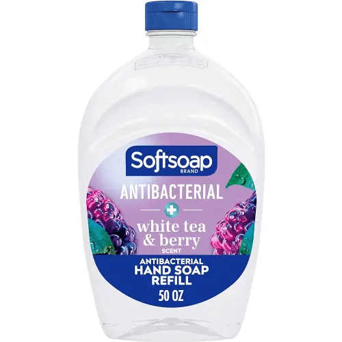 Softsoap Antibacterial Liquid Hand Soap Refill, White Tea & Berry Scented Hand Soap, 50 Ounce