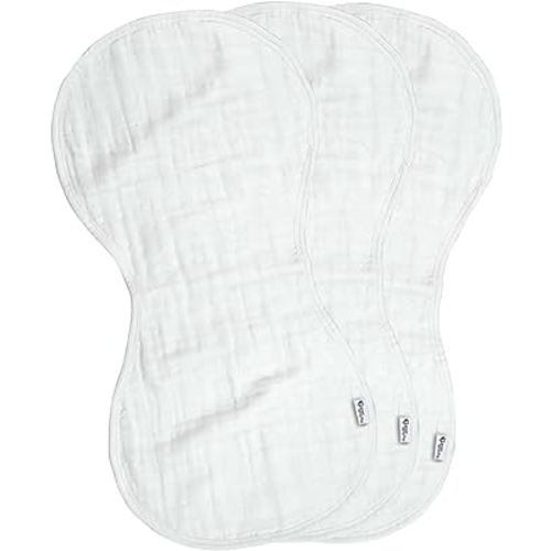 green sprouts Muslin Burp Cloths made from Organic Cotton | 4 absorbent layers protect from sniffles,drips & drools | 100% organic cotton muslin,Super soft & softer with every wash,Machine washable