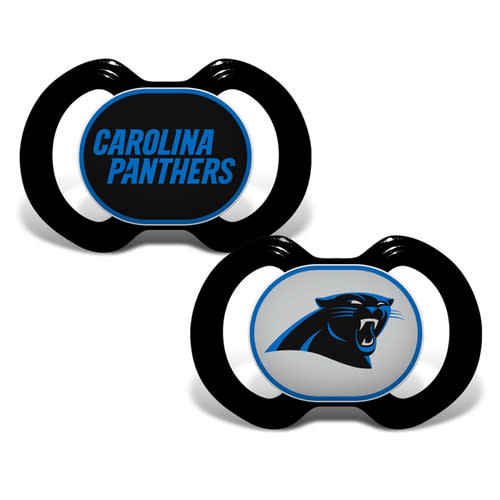 BabyFanatic Girls Pink Pacifier 2-Pack - NFL Carolina Panthers