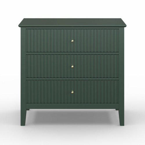 Green4ever 3 Drawer Dresser, Wide Chest of Drawers & Reviews | Wayfair