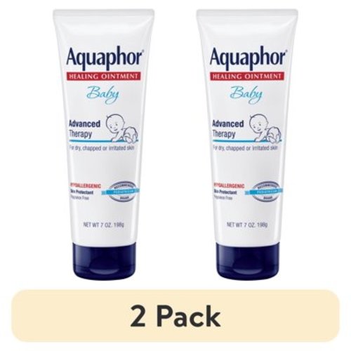 (2 pack) Aquaphor Baby Healing Ointment Advanced Therapy Skin Protectant, 7 Oz Tube