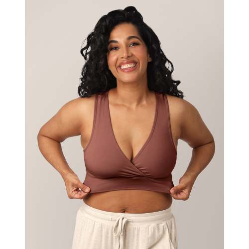French Terry Racerback Nursing & Sleep Bra | Grey Heather - Kindred Bravely