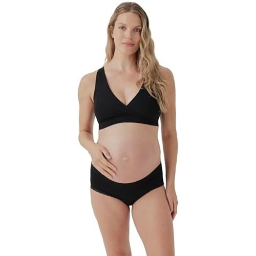 Pact Organic Cotton Maternity Nursing Bralette for Breastfeeding - Size XL