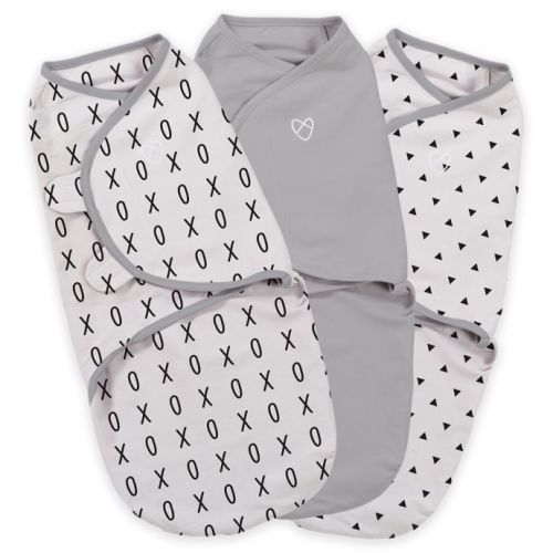 SwaddleMe® Original Swaddle Small/Medium 3-Pack XO in GraySwaddleMe® Original Swaddle Small/Medium 3-Pack XO in Gray