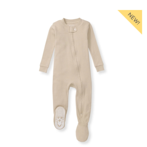 Solid Rib Organic Cotton Sleeper hummus