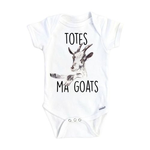 Goat Totes Onesie® Baby Boy Girl Clothes Infant Bodysuit Funny Cute Newborn Gs1 White 0-3m Onesie®