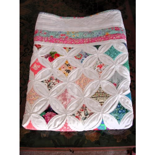 Cathedral Window baby quilt, Handmade Traditional Patchwork, Baby quilt boy, Baby quilt girl, 38" by 38 1/2", Perfect Baby Shower Gift