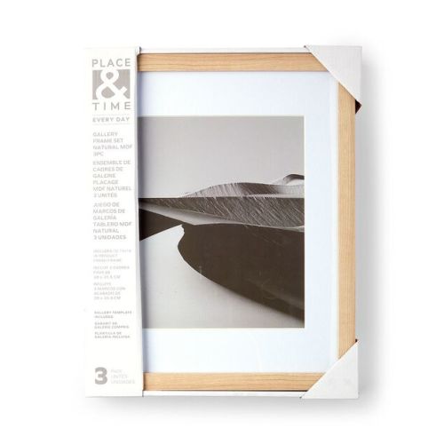 11" x 14" Matted 8" x 10" Natural Wall Frame Set 3pk by Place & Time