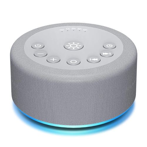 Sound Machine Night Light White Noise Machine 30 Non Looping Sounds 12 Lights 5 Timers 36 Adjustable Volume Memory Function Brown Noise Sleep Sounds Machine for Baby Kids Adult & Home Office Travel