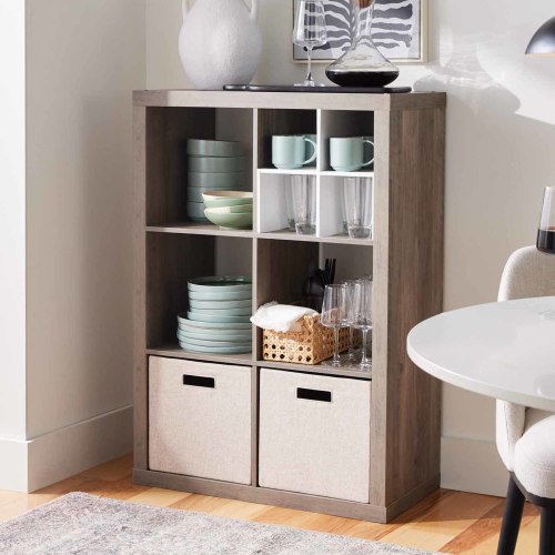 Better Homes & Gardens 6 Cube Storage Organizer, Rustic Gray
