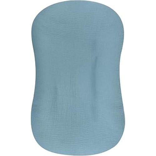 Amazon.com : Muslin Baby Lounger Cover Soft Organic Cotton Slipcover Fits Newborn Lounger for Baby Boys and Girls (Blue) : Baby