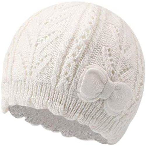 Bamery Winter Little Girls' Beanie Hat Cute Toddler Girl Knitted Hat Cotton Warm Hats for Under 6 Years