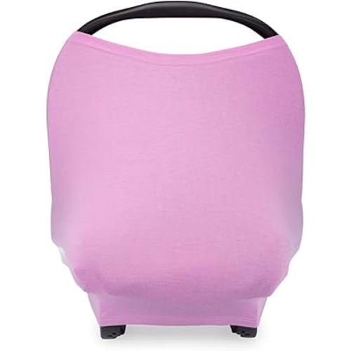Parker Baby Co. 4 in 1 Car Seat Cover for Girls and Boys - Stretchy Carseat Canopy, Nursing Cover, Grocery Cart Cover, High Chair Cover - Lily