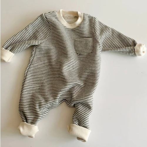 3-6 M | Black Boho Striped Onesie