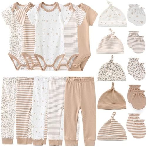 0-3mths Unisex Baby Layette Essentials Giftset Clothing Set 19-Piece For Newborn Baby