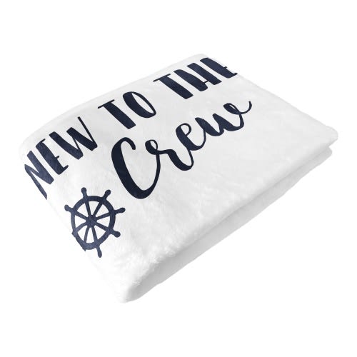 Nautical Sailor Boy or Girl Baby Monthly Milestone Blanket - Navy Blue White Anchors Ocean Sailboat Sea Marine Gender Neutral