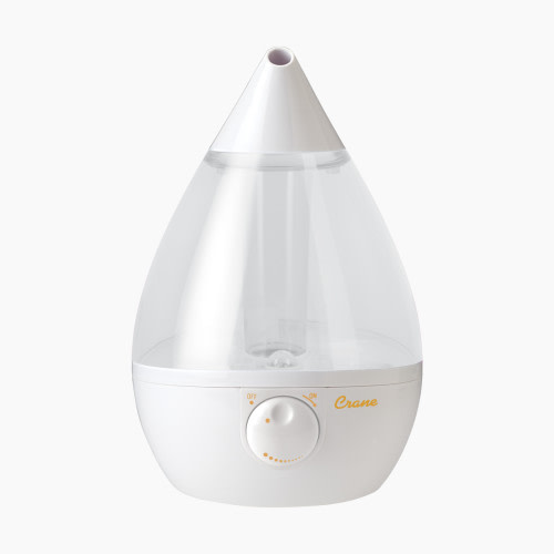 Crane Drop Ultrasonic Cool Mist Humidifier - White/ Clear