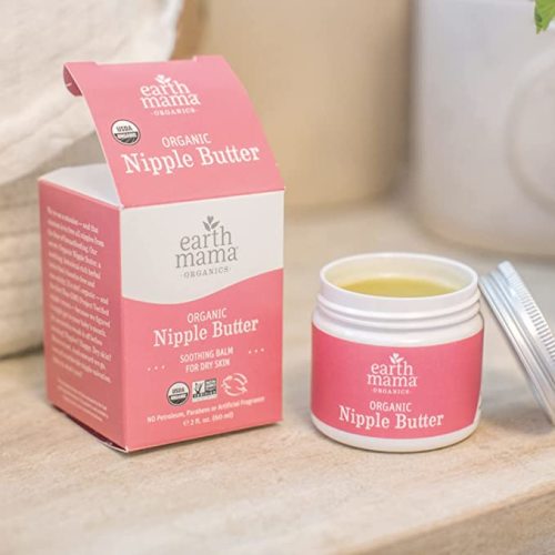 Earth Mama Organic Nipple Butter Lanolin-Free Breastfeeding Cream, 2 fl oz (3 Pack)