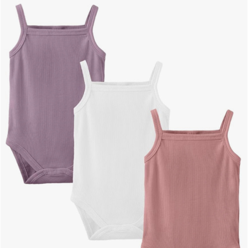 Onsies for Baby Girls' Bodysuits 3 Pack Neutral Baby Clothes Spaghetti Strap
