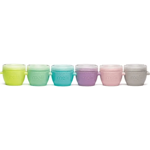 melii Snap & Go Baby Food Storage Containers with lids, Snack Containers, Freezer Safe, 2 oz - 6 Pack, Original