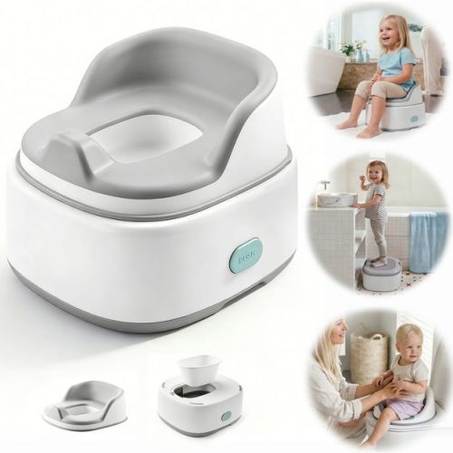 Lalalark 3-in-1 Toddler Potty Training Toilet Baby Seats Seamless Tpe Floor Stepstool Non Absorbent Potty Chair Toilet Trainer Travel Home Infant Care