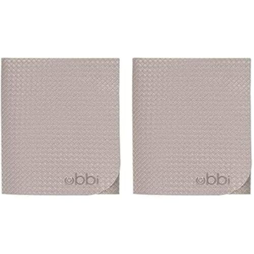 Ubbi On-The-Go Diaper Changing Baby Mat, Soft and Comfortable Diaper Bag Accessory Must Have for Newborns, Easy to Clean, Portable Folding Pad, Baby Traveling Accessories, Taupe (Pack of 2)