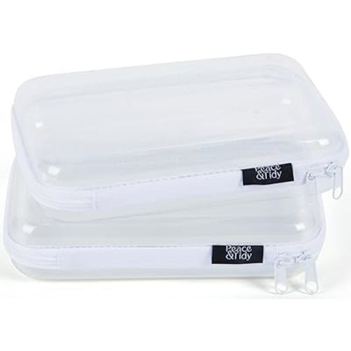 Peace & Tidy Clear Zippered Storage Bin – 5.5"x8.5"