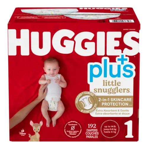 Huggies Little Snugglers Plus Diapers, Sizes 1 - 2
