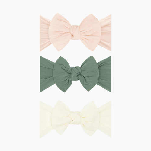 Baby Bling Classic Knot Headband Set (3 pack) - Petal/Sage/Ivory
