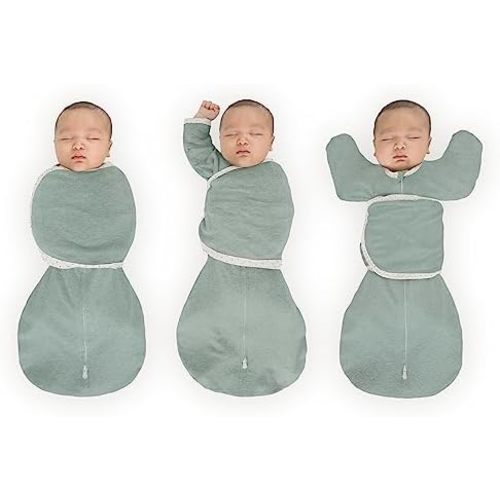 SwaddleDesigns 6-Way Omni Swaddle Sack Arms Up Swaddle for Newborn, More Options to Calm Startle Reflex, Improves Sleep
