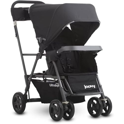 Joovy Caboose Ultralight Graphite Stroller, Sit and Stand, Tandem Stroller, Black