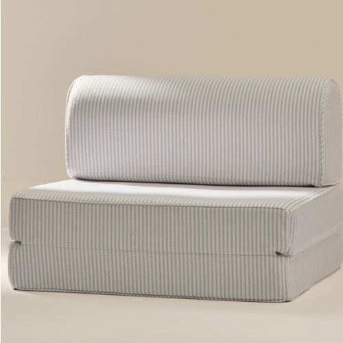House of Noa Play Couch / Lounge Seat (Finley in Ivory and Sky Blue Stripe)